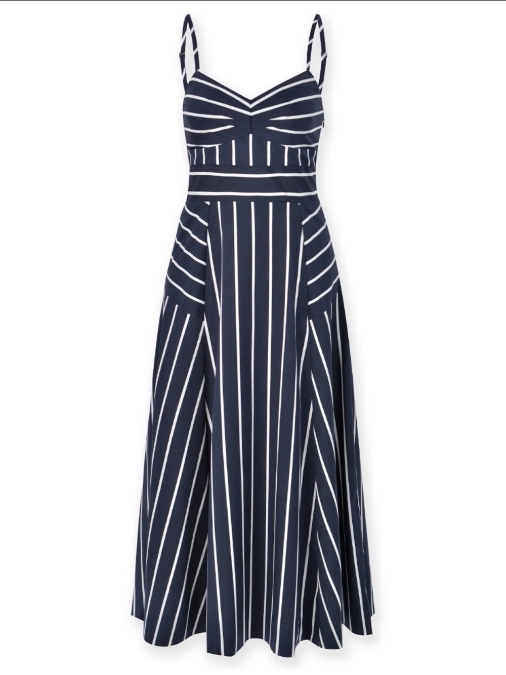 VERONICA BEARD Blige Striped Midi Dress in Blue White Women’s Size 4 NWT - Picture 9 of 11